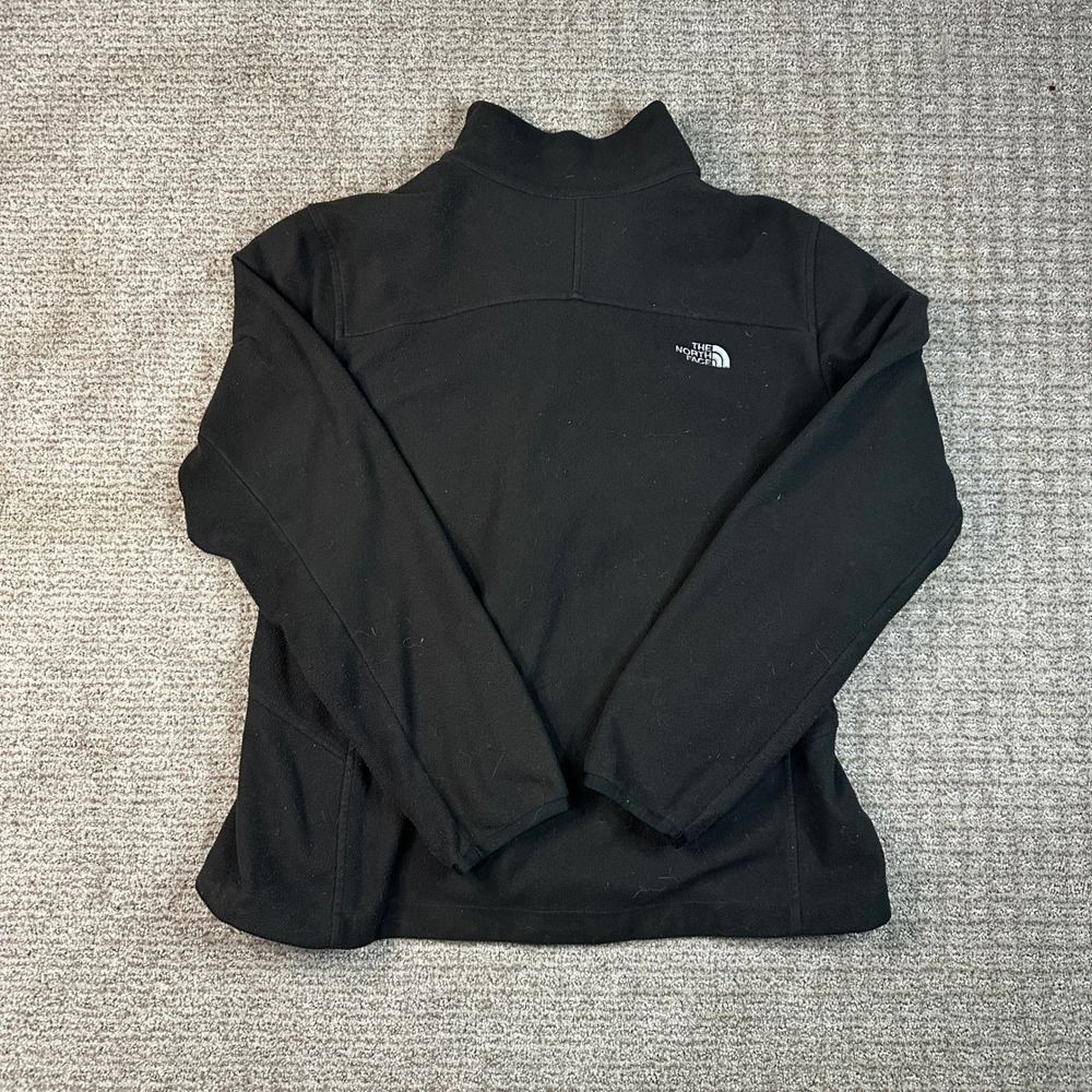 The North Face Womens XL TKA 100 Full Zip Fleece Jacket Black Mock Neck Outdoor - Picture 8 of 8